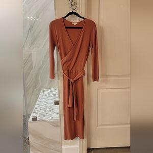 Tea n Rose NeeSees NWT Rust Wrap Sweater Dress Large